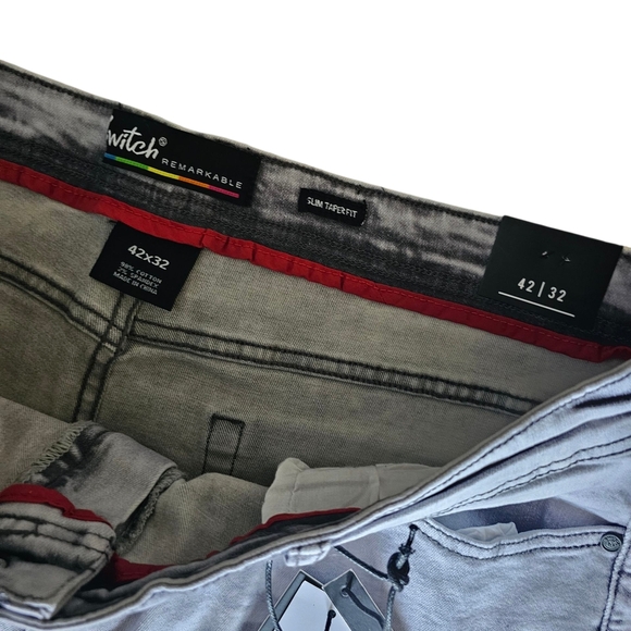 Men’s Slim Taper Fit Biker Style Distressed Denim Jeans - Picture 10 of 11